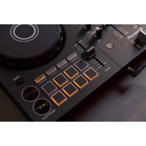 Pioneer DJ DDJ-FLX4 with PartyBox Rave8 & Stands | IDJNOW