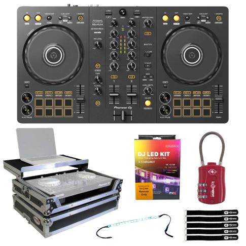 Pioneer DJ DDJ-FLX4 2-Channel Controller with Flight Case & Lighting