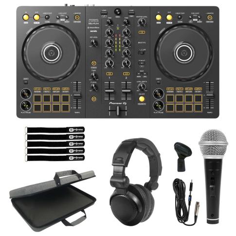 Pioneer DJ DDJ-FLX4 2-Channel Controller with Soft Case & Microphone