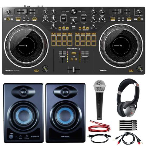 Pioneer DJ DDJ-REV1 Scratch Style 2-Channel Controller w Speakers + Headphones