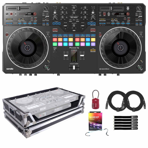 Pioneer DJ DDJ-REV5 DJ Controller with Road Case & LED Strip