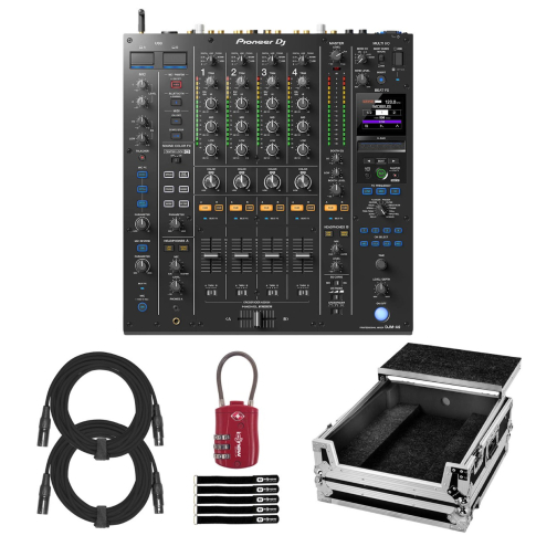 Pioneer DJ DJM-A9 4-Channel Mixer with Laptop Platform Carrying Case