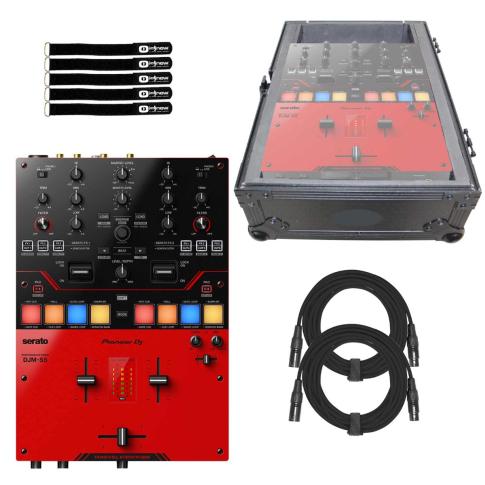 Pioneer DJ DJM-S5 2-Channel Serato DVS Scratch Mixer with Black Case