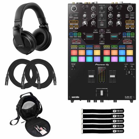 Pioneer DJ DJM-S7 2 Channel Mixer with Over-Ear Headphones