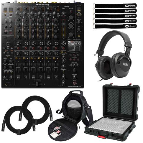 Pioneer DJ DJM-V10 6 Channel Mixer with Studio Monitoring Headphones
