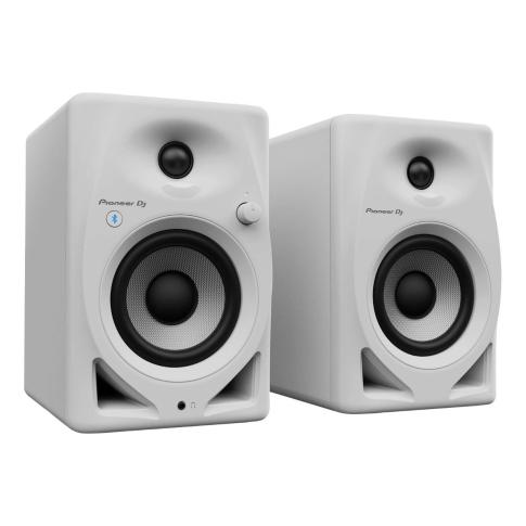 Pioneer DJ DM-40D-BT-W 4" White Bluetooth Desktop Monitor System Angle