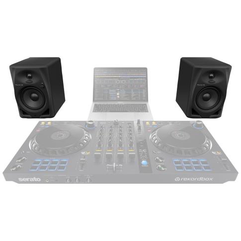 Pioneer DJ DM-50D Black Monitors with Desk Stands | IDJNOW