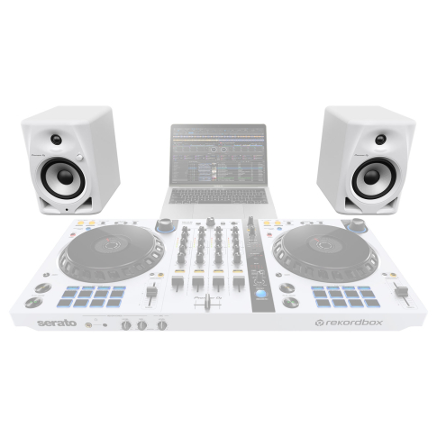 Pioneer DJ DM-50D-W/CMXEG Active Monitor Speakers in White Gear