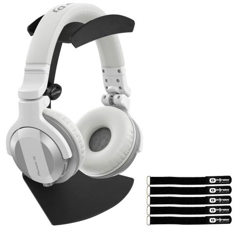 Pioneer-DJ-HDJ-CUE1BT-White-Bluetooth-Headphones-with-Desktop-Stand