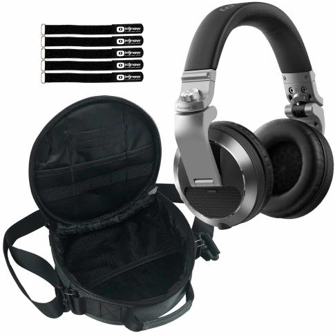 Pioneer DJ HDJ-X7 Over-Ear Silver DJ headphones with Gear Bag Package