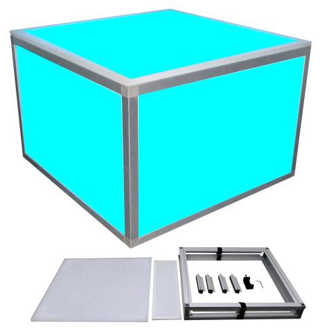 ProX Acrylic Platform Riser / Mini Stage 24" 2x2FT Section with Clamps and 4 Side Acrylic Cover [XSA-2X2-24]