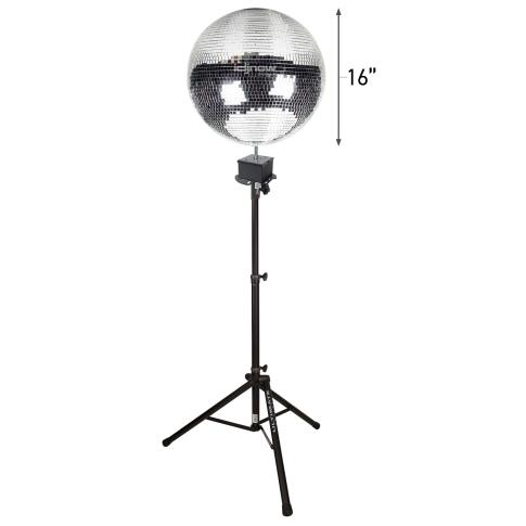 ProX MB-16 16" Mirror Ball ABS Core with Black Aluminum Stand