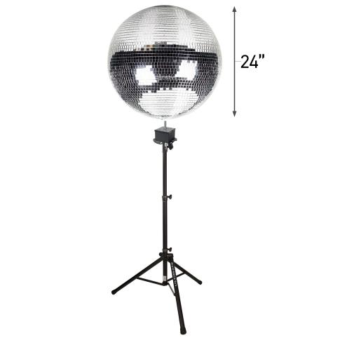 ProX MB-24 24" Polyfoam Core Mirror Ball with Black Aluminum Stand