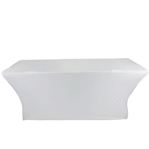 ProX X-ST4W 4 foot Open Back Spandex Table Cover Scrim - White