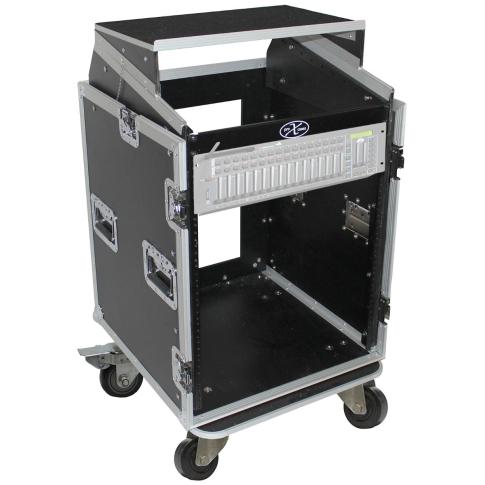 ProX T-14MRLT 14U Rack x 10U Top Mixer Combo Case with Laptop Shelf