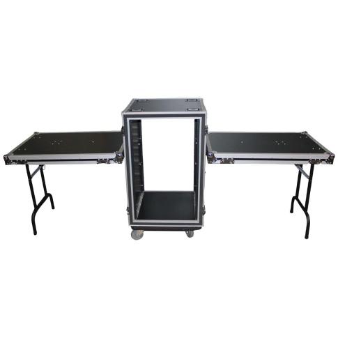 ProX T-14RSPWDST 14U Space 20" Depth Shockproof Amp Rack Flight Case Front