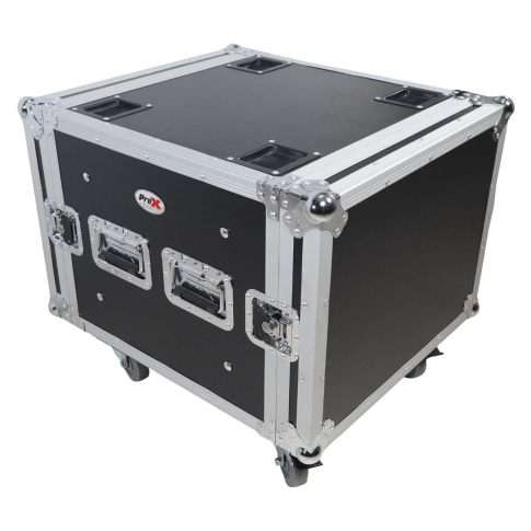 ProX T-8RSP 8U Space Shockproof Amp Rack ATA Flight Case 20" Depth Closed Left