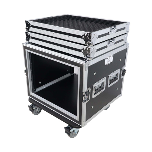 ProX T-8RSP 8U Space Shockproof Amp Rack ATA Flight Case 20" Depth Stacked