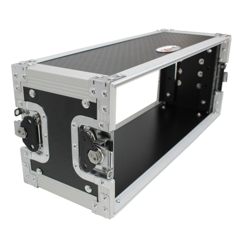 ProX X-4U7D 4U Deluxe Effects Rack Angle Example View 