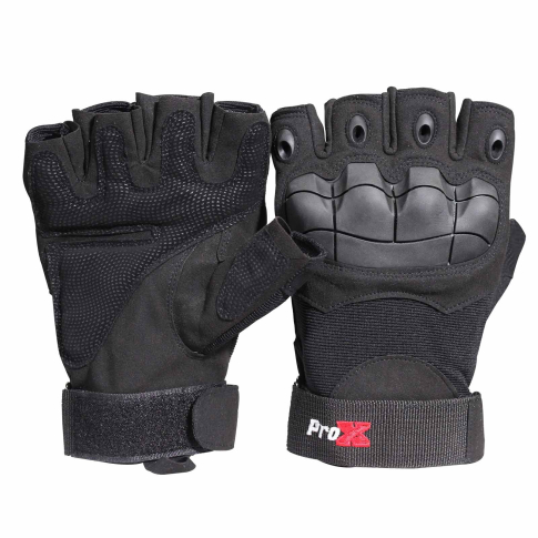 ProX X-Gripz Tactical Design Hard Knuckle Fingerless Gloves Palms
