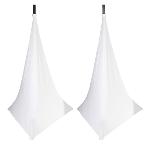 ProX X-SP2SC-WX2 2 Sided White Lycra Cover Scrim for Speaker Tripod or Lighting Stands (pair)