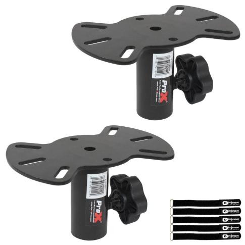 ProX X-SSMP Speaker Stand Mounting Plates Dual Pack with Cable Ties