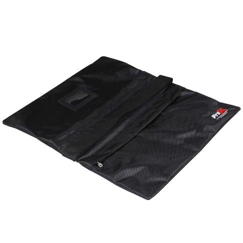 ProX XB-SANDBAG50 50lb Capacity Black Empty Double Zipper Sandbag Unfolded
