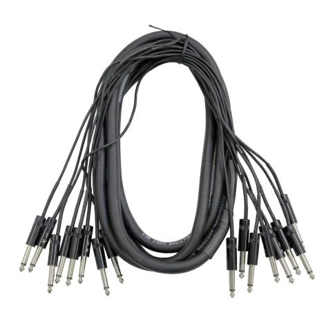 ProX XC-8PP10 10FT Unbalanced 8-Ch. 1/4" TS to 1/4" TS Mono Male Snake