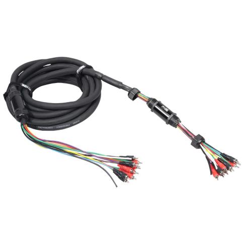 ProX XC-MEDOOZA25 25FT 10 RCA Channel + 3 Power Cable Angle