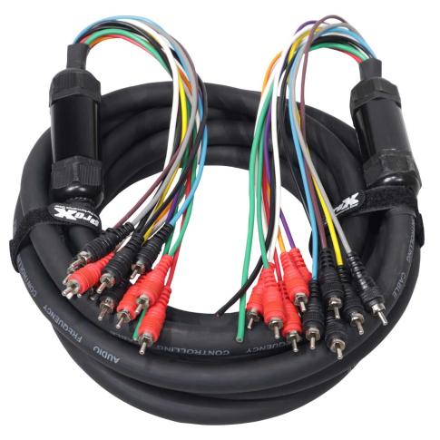 ProX XC-MEDOOZA25 25FT 10 RCA Channel + 3 Power Cable Open