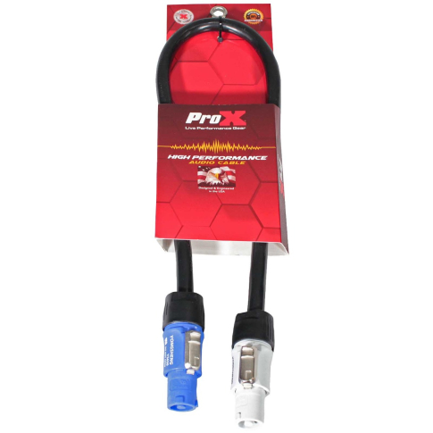 ProX XC-PWC12-02 2FT 12 AWG Blue to Gray PowerCon Link Cable