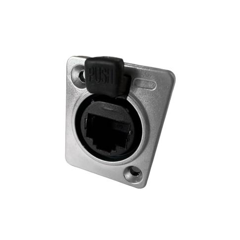 Single Ethernet Feed Through D-Series Panel Mount Jack Pass Through CAT6