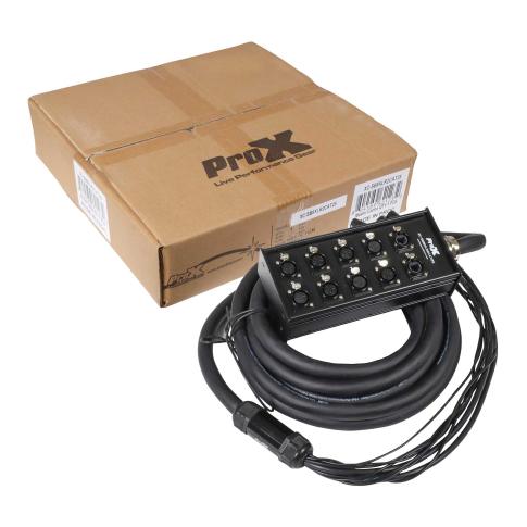 ProX XC-SB8XLR2CAT25 25 FT XLR Stage Extension Box Snake