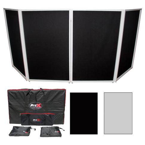 ProX XF-4X3048W MK3 White Aluminum Four Panel Scrim Facade Package