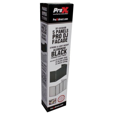 ProX XF-5X3048B 5 Panel Scrim DJ Facade Frontboard | IDJNOW