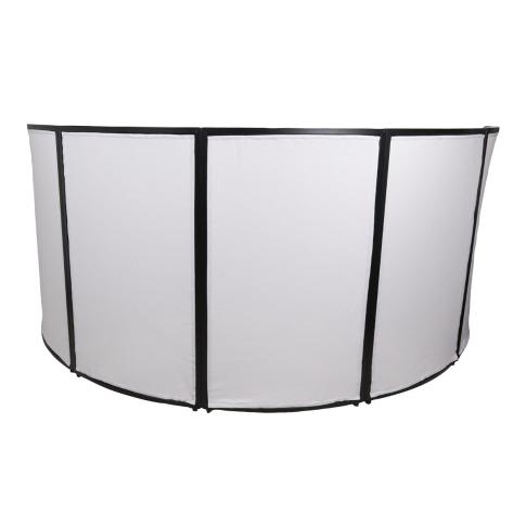 ProX XF-LUNA BLK DJ Facade 5 Panel Curved with Black & White Scrim