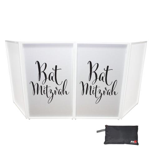 ProX XF-SBATMITZ Bat Mitzvah Black on White Facade Scrims (Pair)