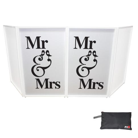 ProX XF-SMRMRS Mr and Mrs Black on White Single Facade Scrims (Pair)