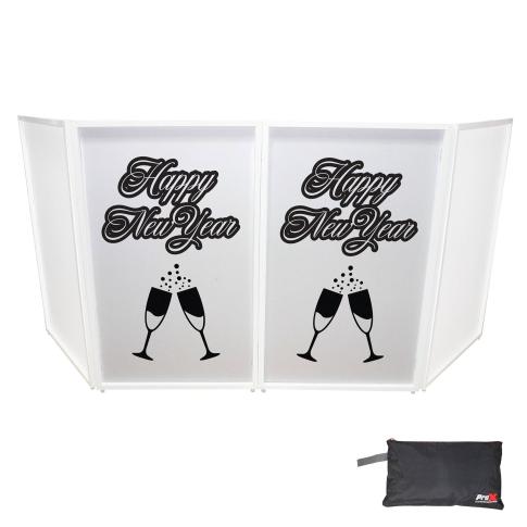 ProX XF-SNYTOAST New Year Toast Black on White Facade Scrims (Pair)