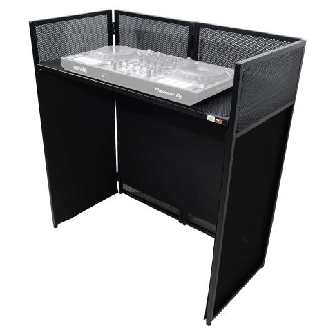ProX XF-VISTA BL Black Booth Facade Table Station | IDJNOW