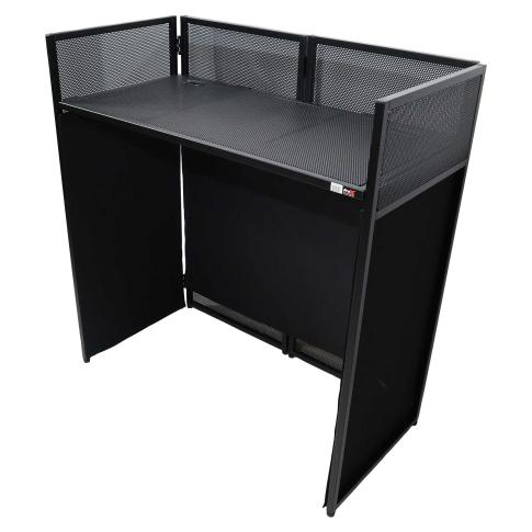 ProX XF-VISTA BL Black Booth Facade Table Station | IDJNOW