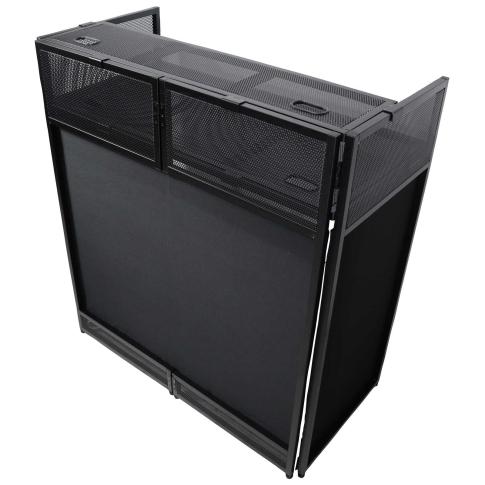 ProX XF-VISTA BL Black Booth Facade Table Station | IDJNOW