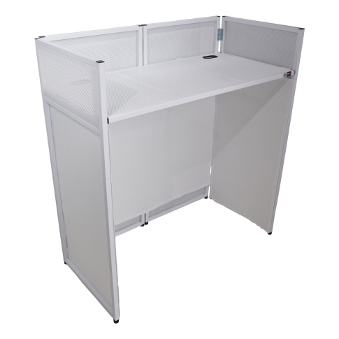 ProX XF-VISTA WH White Booth Facade Table Station | IDJNOW