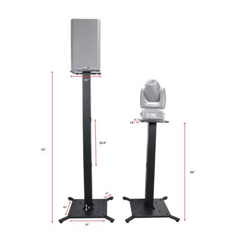 ProX XFH-MHSTANDX2BL Pair of Black Totem Stands | IDJNOW