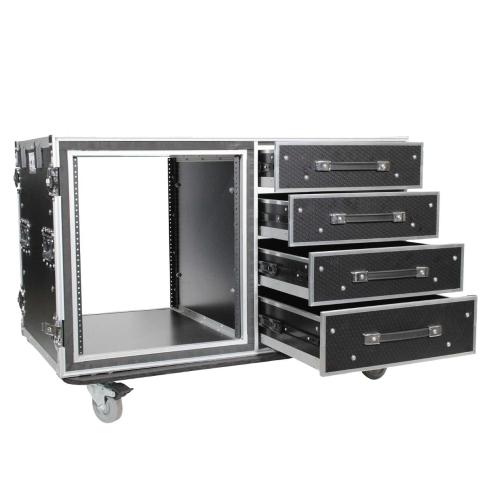 ProX XS-12U4DTW 12U Shockproof Workstation Case with Dual Side Tables