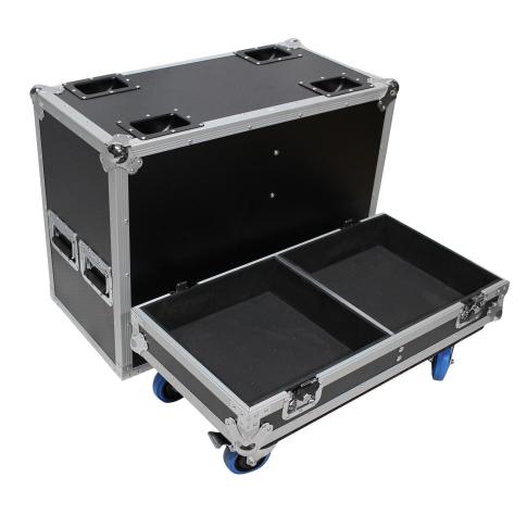 ProX XS-2X281716 Universal Dual ATA Style Speaker Flight Case For (2) 15" Speakers Open