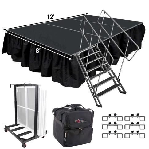 ProX XSQ-4X8 MK2 StageQ 12' x 8' Platform Staging with 7 Step Unit