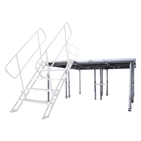 ProX XSQ-4X8 MK2 StageQ 4' x 8' Heavy Duty Platform Series Staging with 28"- 48" Adjustable Height Legs Example
