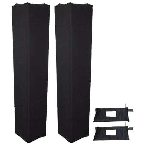 ProX XTC-SQ656TS-B 6.56FT Black Lycra Sleeves for Quad Truss 2-Pack