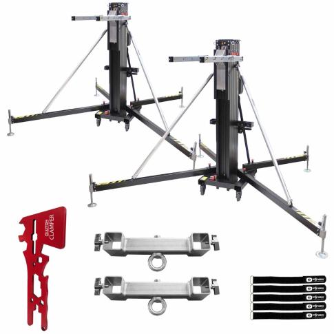 ProX XTF-FT6033 FANTEK Lifting Towers with Array Adapters Duo Pack
